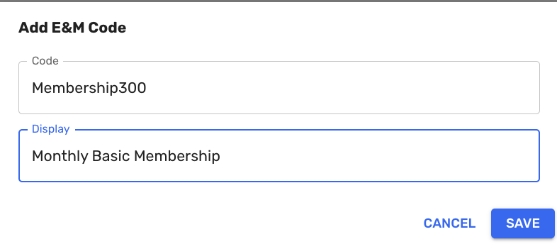 Adding E&M Codes