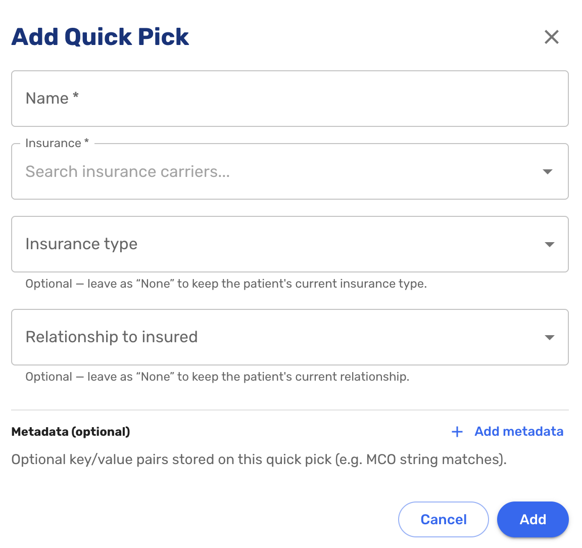 Enhanced Insurance Quick Picks