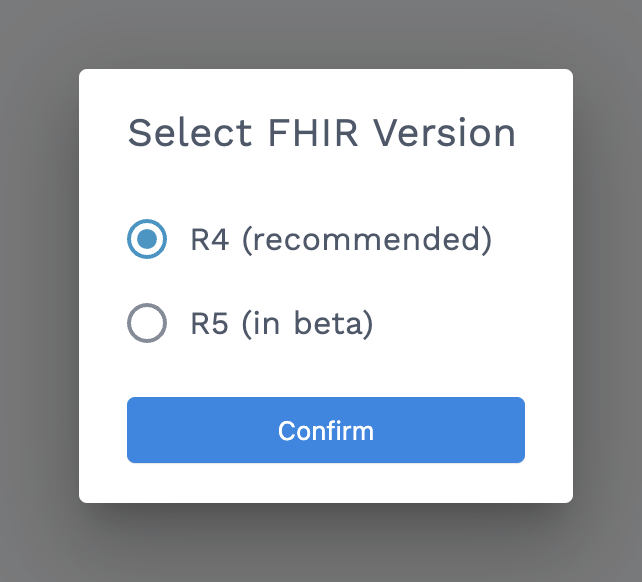 Select FHIR Version