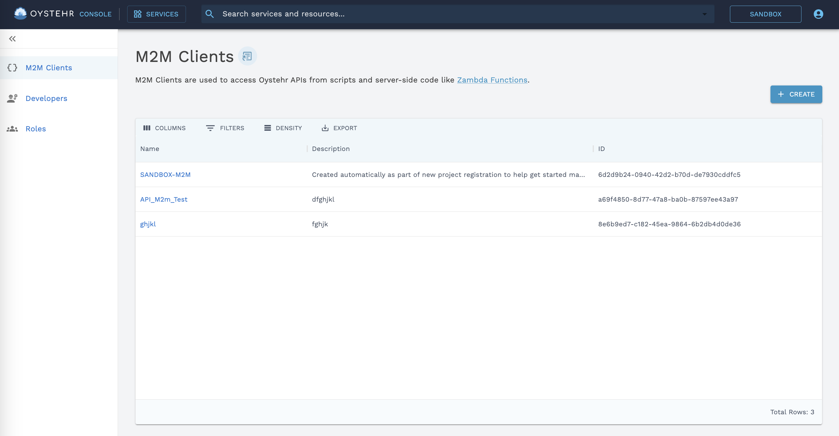 M2M Clients in the Developer Console