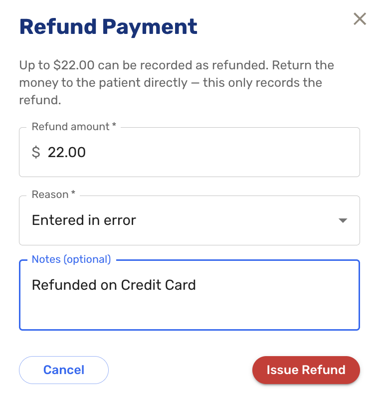 Refund Patient