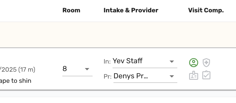 Assign Provider and Intake staff on Tracking Board